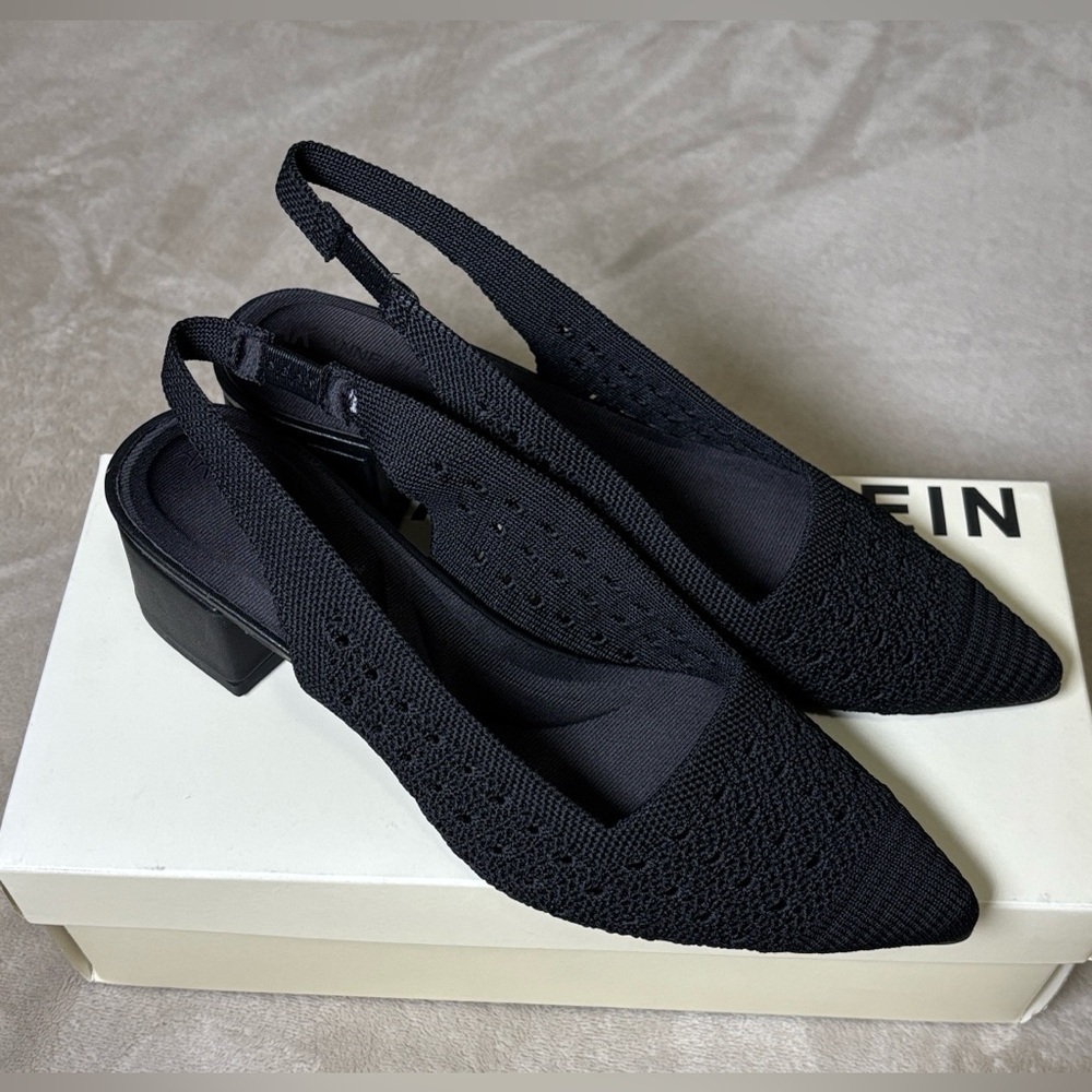 Anne Klein Akgenetta Black Women's Slingback Heels Size 7M